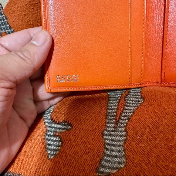 Gucci Orange Leather Wallet - Picture 7 of 11